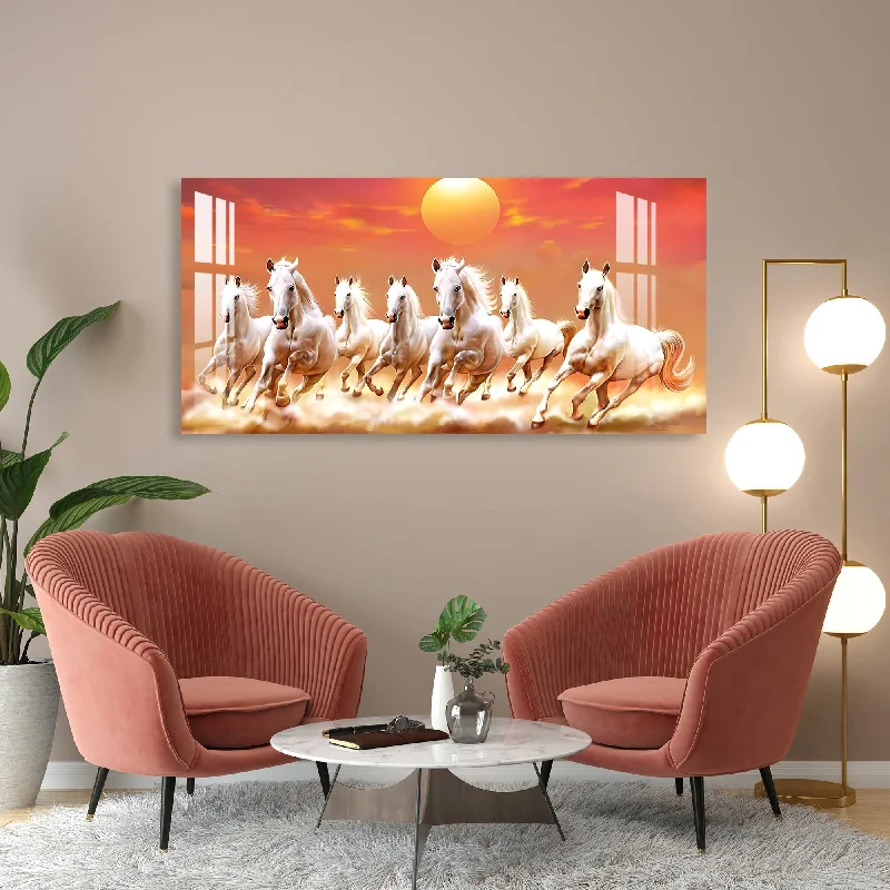 bohemian wall decor-Horses of Uprising Acrylic Wall Art - 23.5X11.5 Inch / 3MM