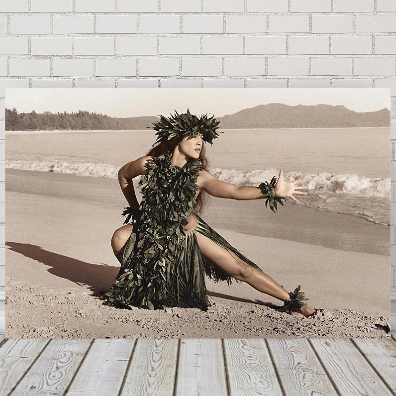 geometric canvas wall prints-Hula Dancer