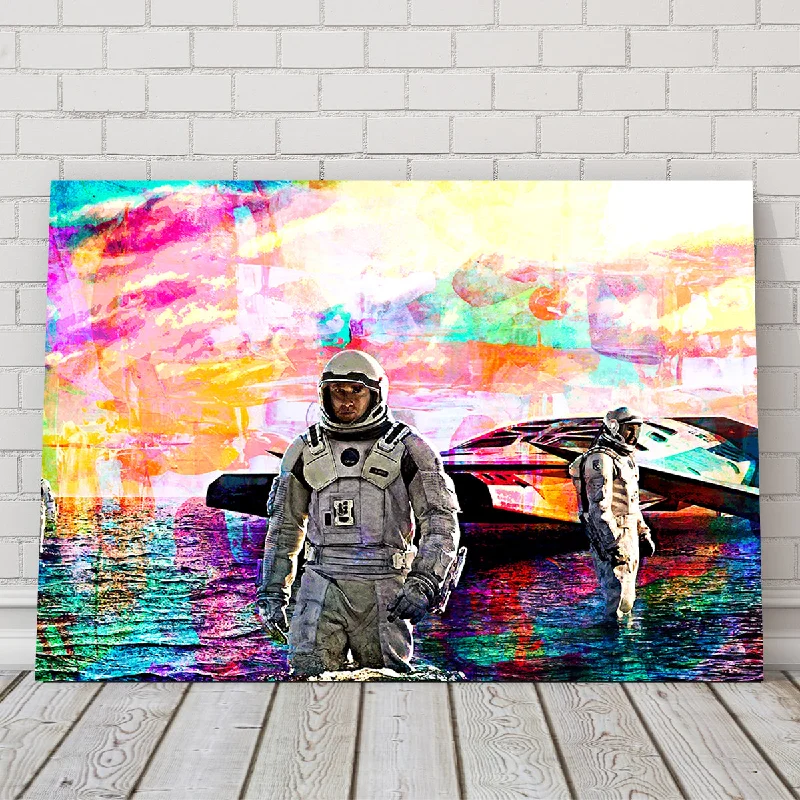 living room canvas art-Interstellar Water Landing