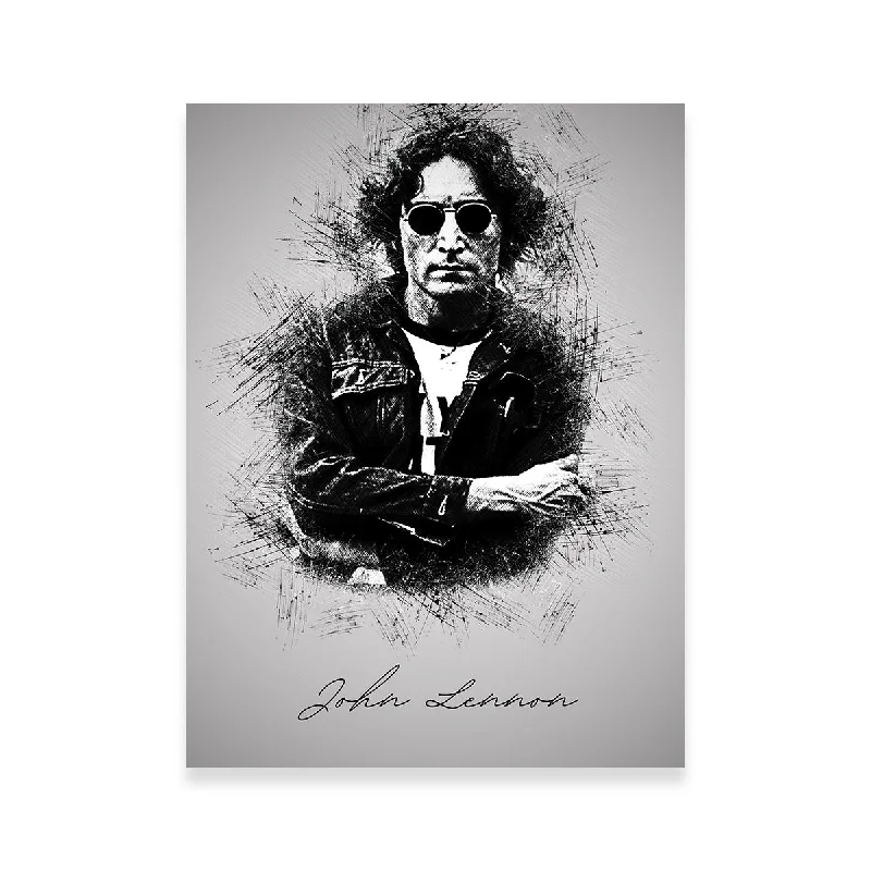 large abstract paintings for home-John Lennon Sketch