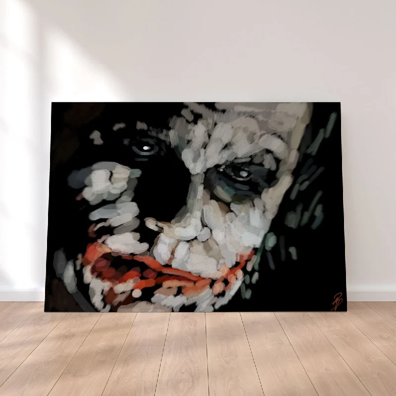 bright abstract canvas wall art-Joker Up Close