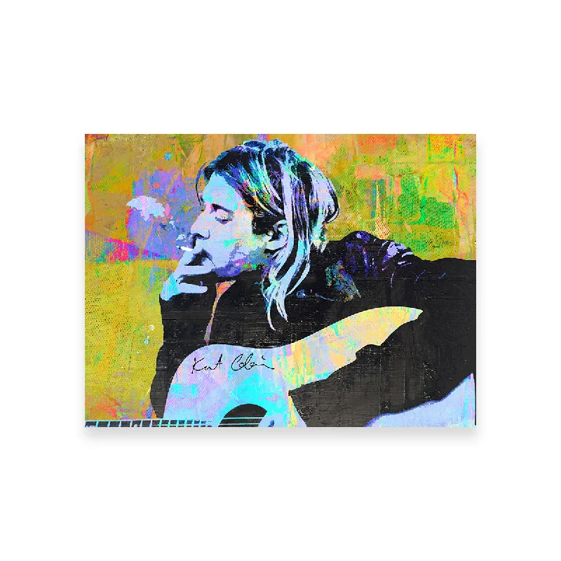 colorful geometric paintings-Kurt Cobain