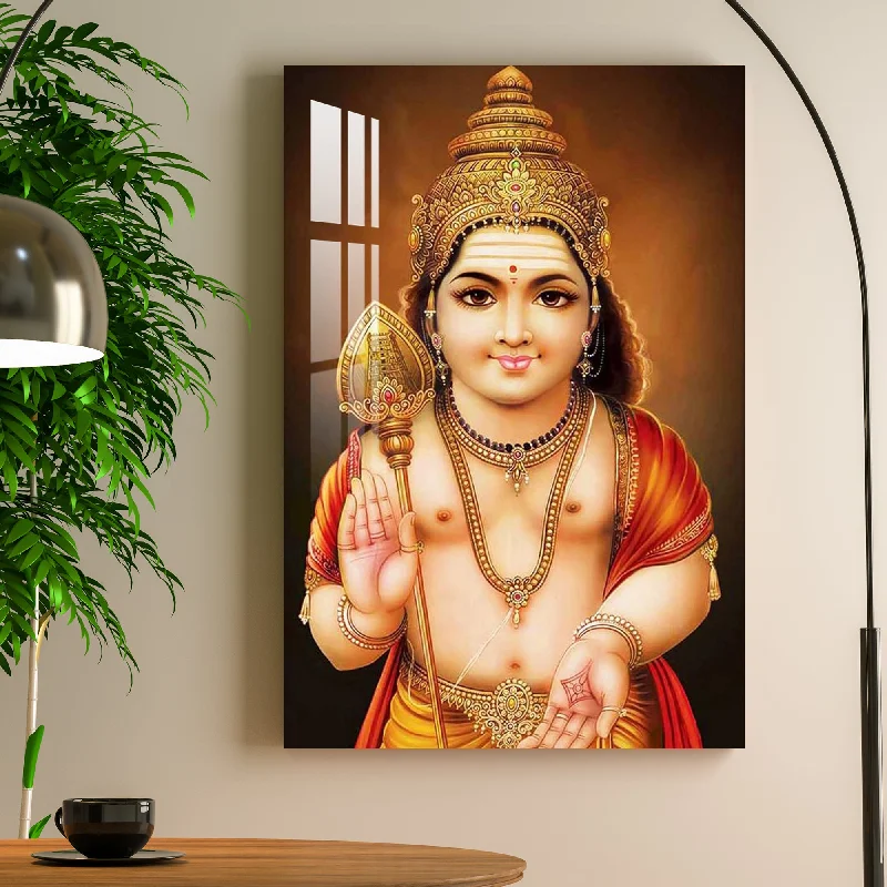 colorful canvas for living room-Lord Murugan Swamy Acrylic Wall Art