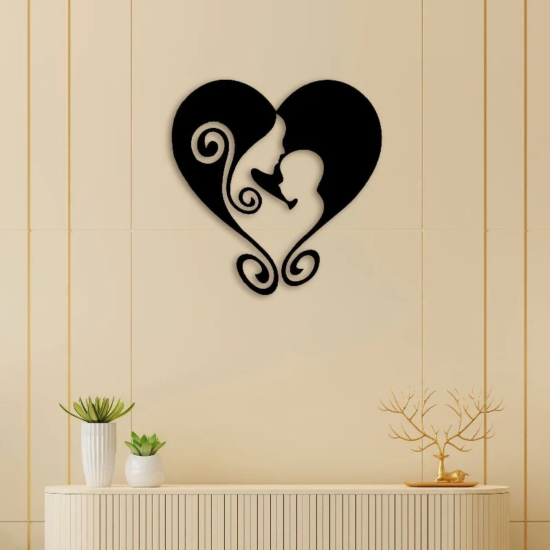 contemporary abstract art prints-Loving Child Metal Wall Art