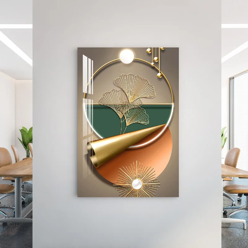 classic wall decor paintings-Luxury Golden Strands Acrylic Wall Art - 29.5X20 inches / 5MM