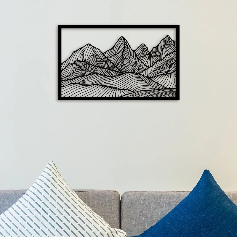 custom art prints-Mountain Scenery Metal Wall Art