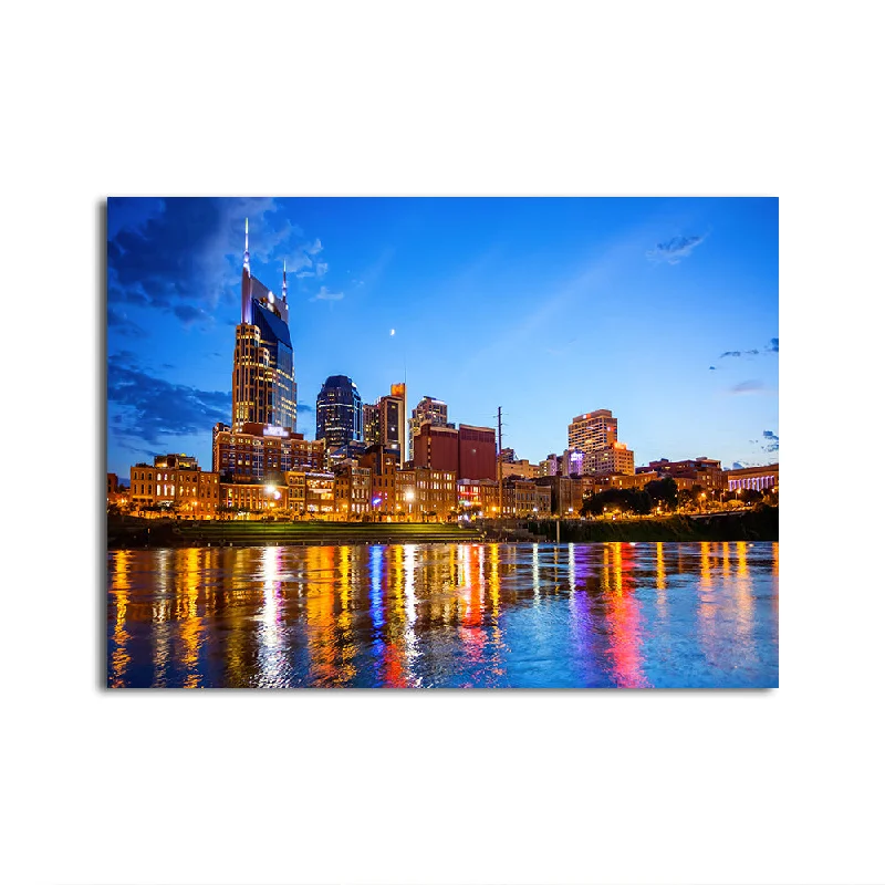 urban wall prints-Nashville Skyline Cumberland River