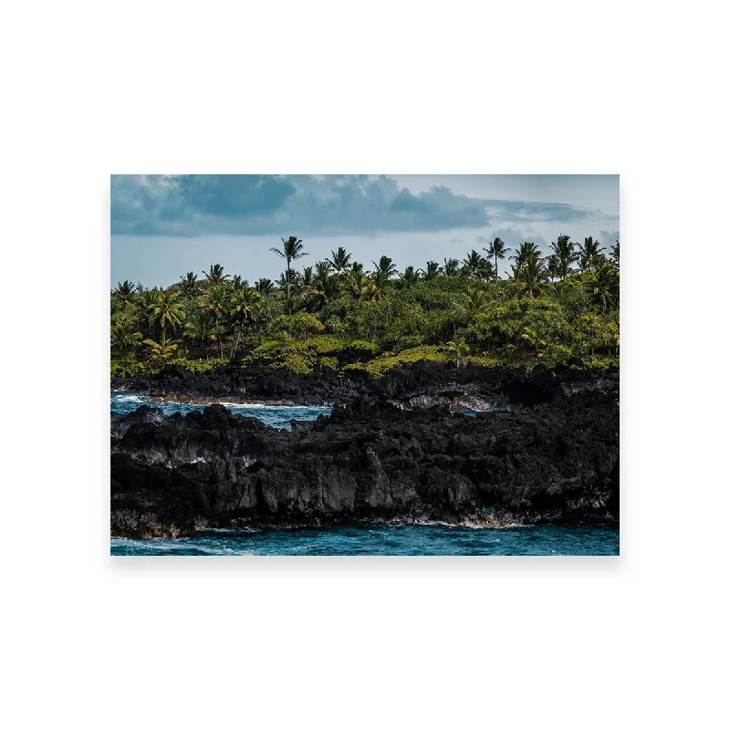 artistic canvas prints-Ocean and Lava Rock