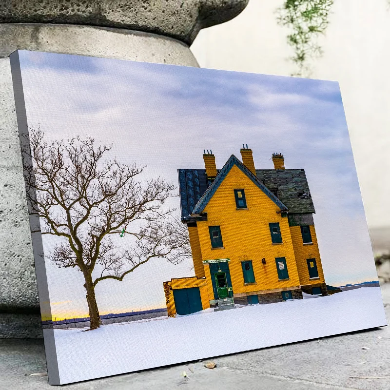 pop culture art prints-Officer's Row Yellow House