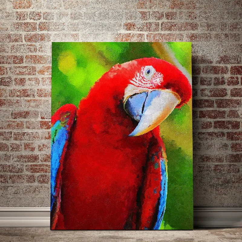 modern wall art for office-Parrot Recovered Painting