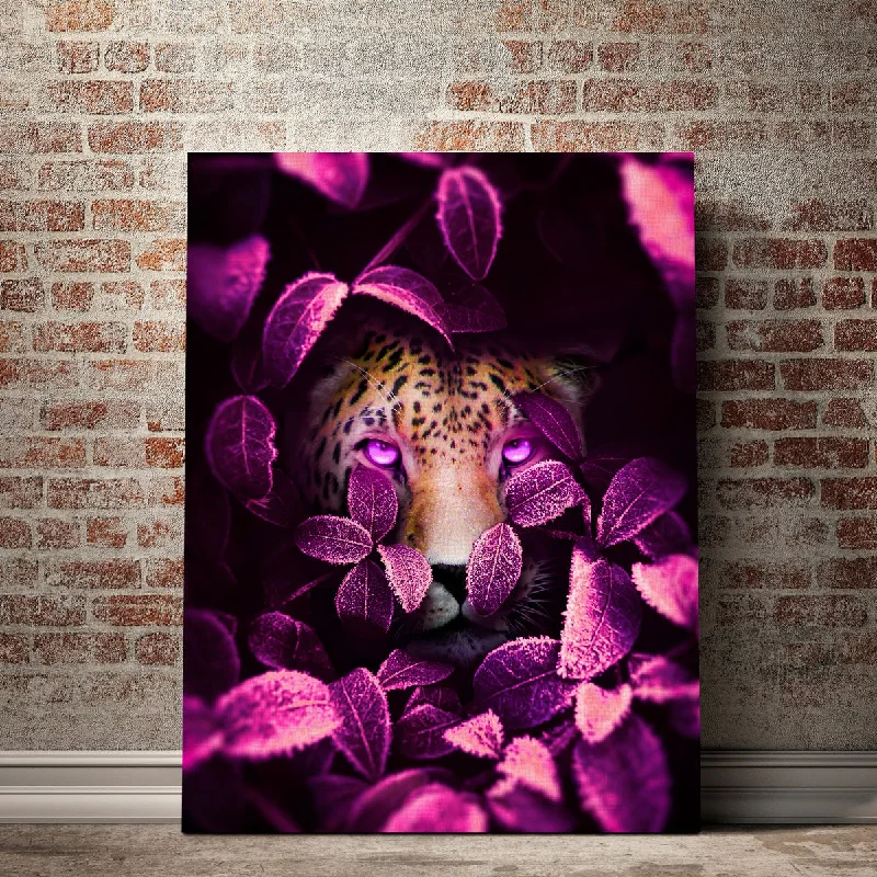 contemporary art prints for office-Pink Eyes Jaguar