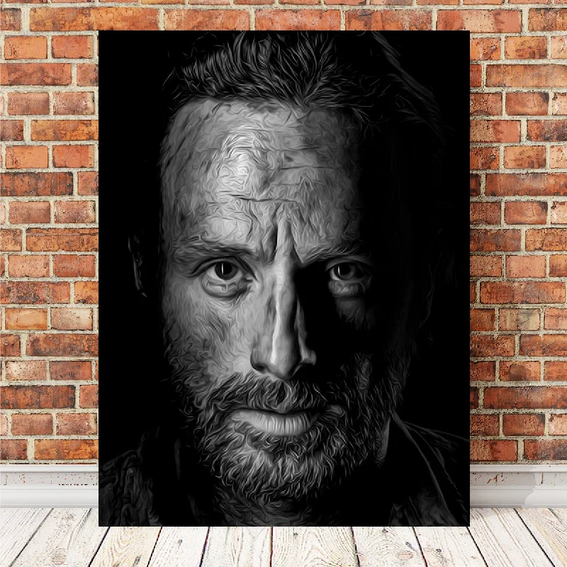 contemporary landscape wall art-Portrait The Walking Dead