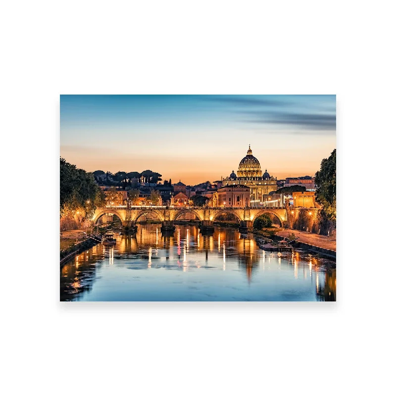 colorful abstract paintings-Rome Sunset