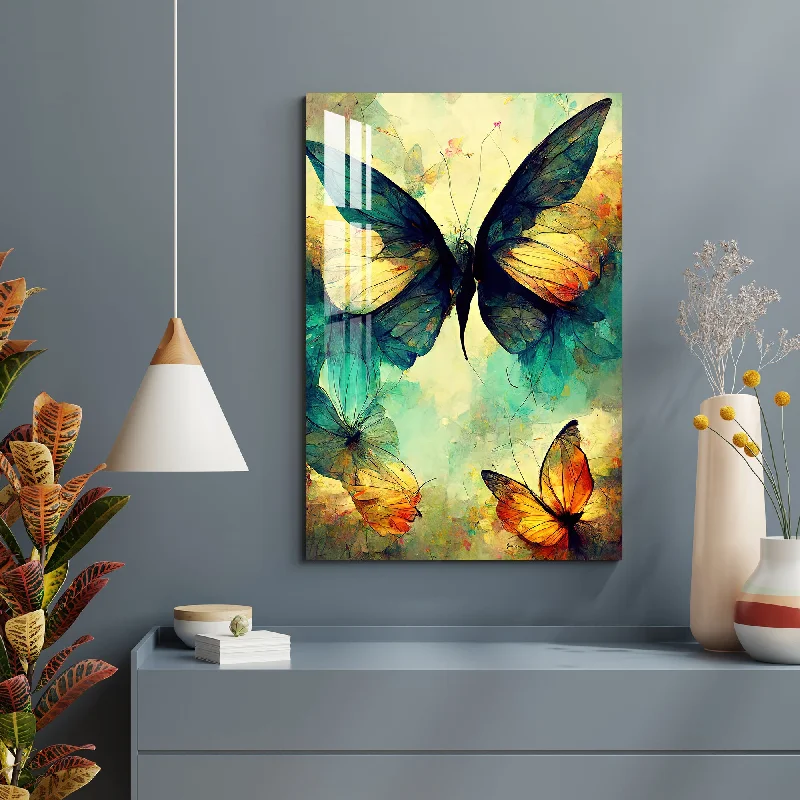 modern art for bedroom-Shining Butterfly Acrylic Wall Art