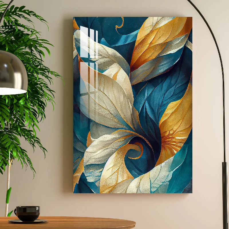 artistic canvas prints-Spring Leaves Acrylic Wall Art