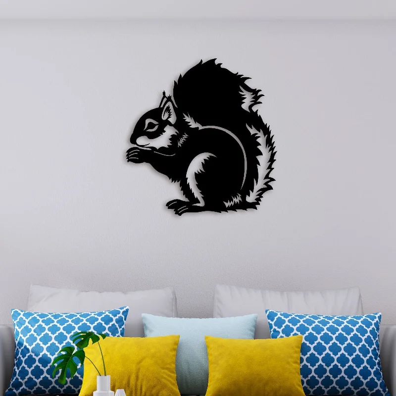 abstract wall art-Squirrel Metal Wall Art