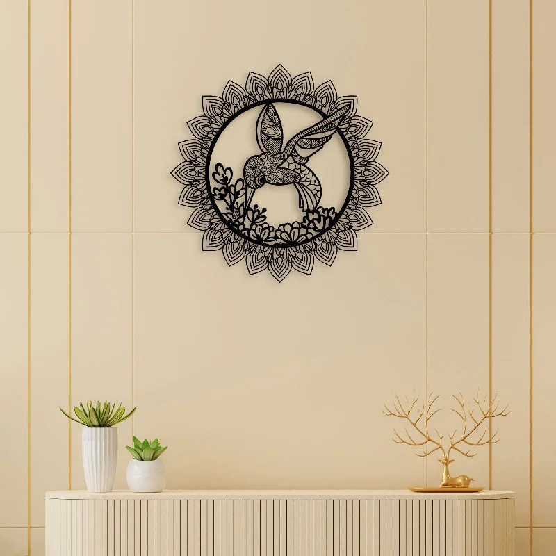 home decor wall art-Sunflower Bird Metal Wall Art