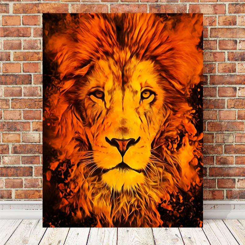 modern interior wall art-The Lion