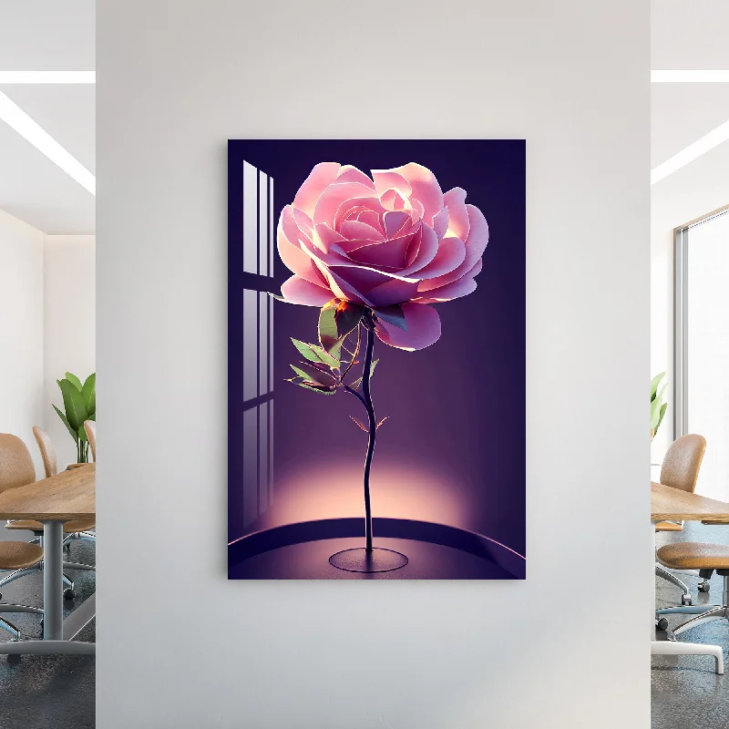 vintage wall art for bedroom-The Pink Beauty Acrylic Wall Art