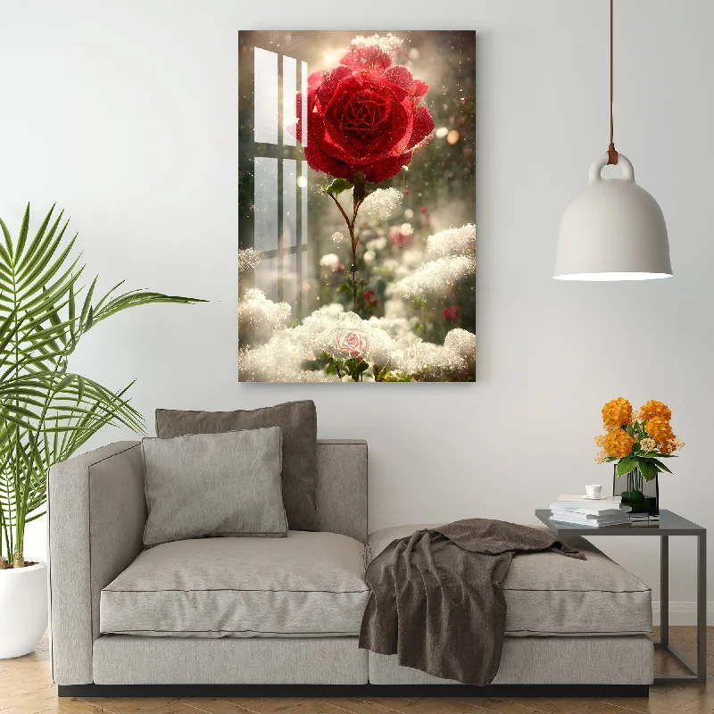 contemporary home wall art-The Romantic Red Acrylic Wall Art