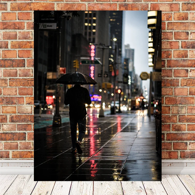 nature inspired canvas art-Umbrella Weather in NYC