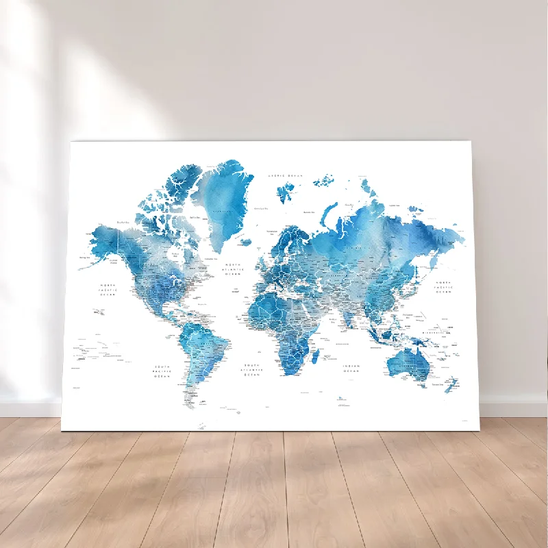 large scale canvas art-World Map 6